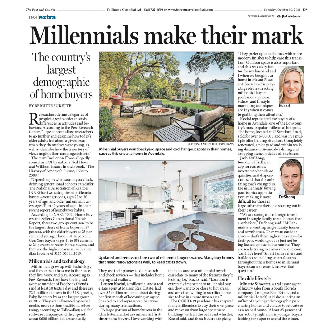 Post and Courier -  Millennial Buyers