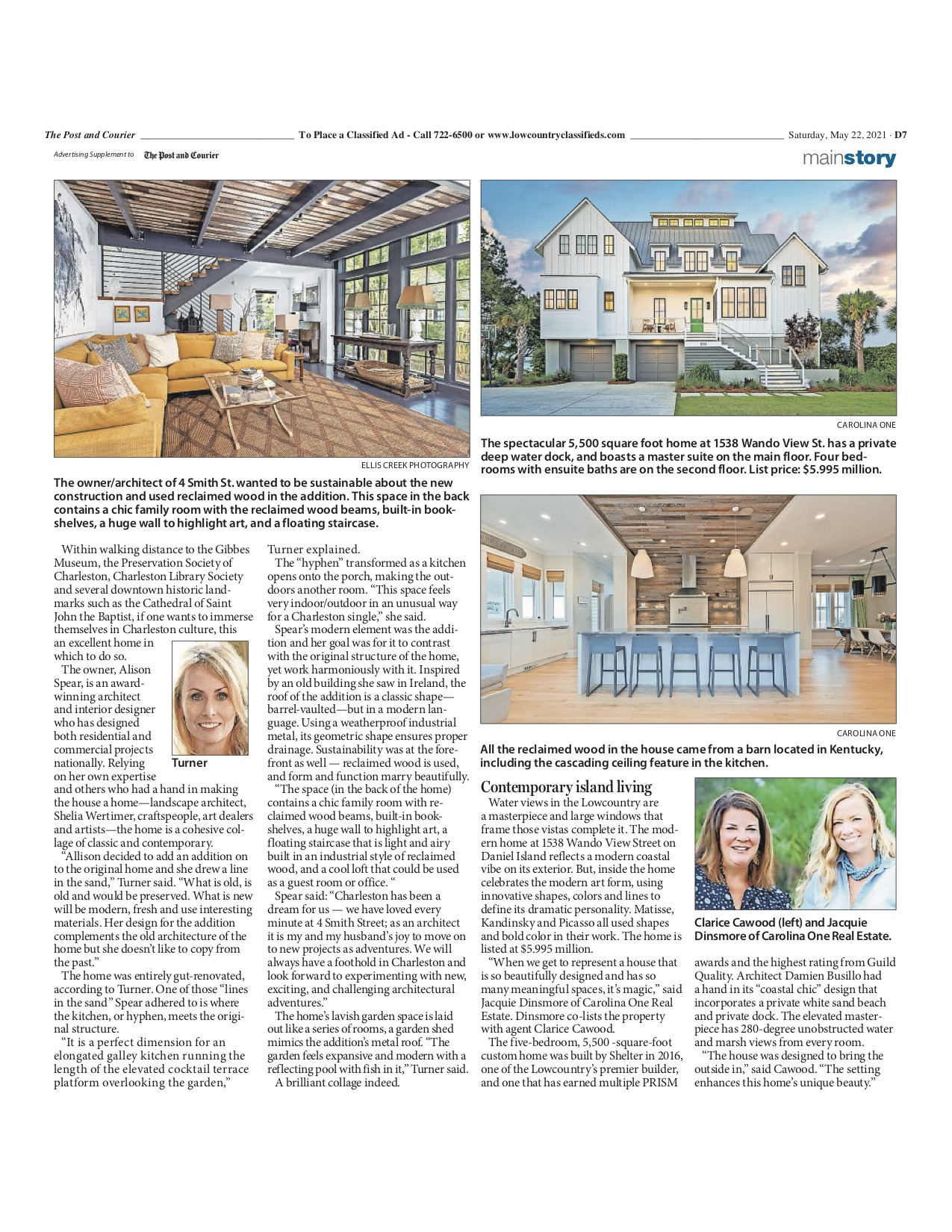 Post and Courier Artful Homes Issue